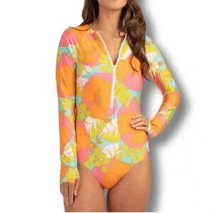 Trina Turk Playa De Flor Rash Guard Swimsuit